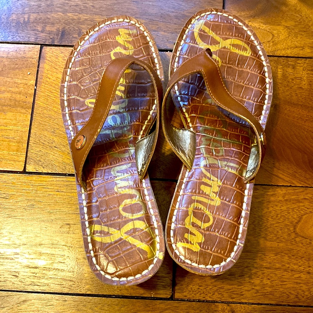 Sam Edelman Light Brown/ Tan W 6 Sandals Wedge